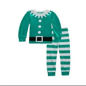 Carter's Festive Green Elf Costume girls' pajama set set of 4 pajamas for girls
